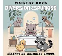 Diversión Espumosa: Escenas de Animales Lindos - Libro de Colorear para Todas las Edades