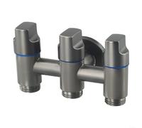 Diversione dell'acqua stabile con ingresso e valvola ad angolo a tre uscite per uso domestico e commerciale (grigio)