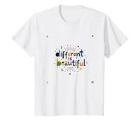 Diverso è Bello: Colorato Diversità Celebrazione Maglietta, Bambini, Bianco, 6 Anni