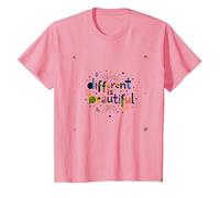 Diverso è Bello: Colorato Diversità Celebrazione Maglietta, Bambini, Rosa, 2 Anni