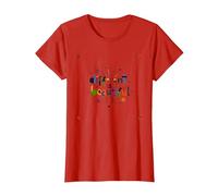 Diverso è Bello: Colorato Diversità Celebrazione Maglietta, Donna, Rosso, L