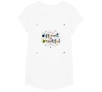 Diverso è Bello: Colorato Diversità Celebrazione Maglietta, Ragazze, Bianco, L