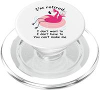 Divertente 2025 Pensione Flamingo Vacanza Pensionato Party Donne PopSockets PopGrip per MagSafe