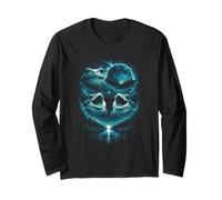 Divertente 3 Howling Frog al Pieno Freddo Blue Moon Eclipse Epic Maglia a Manica