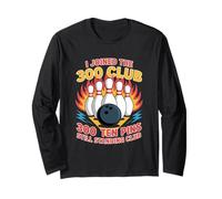 Divertente 300 Club Bowling con Dieci spilli in Piedi Maglia a Manica