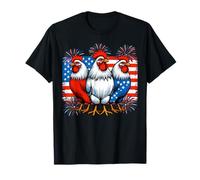 Divertente 4 luglio polli amante USA bandiera pollo patriottico Maglietta