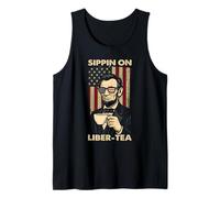 Divertente 4 luglio Sippin On Liber-Tea Liberty Independence Canotta