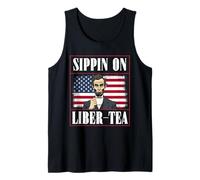 Divertente 4 luglio Sippin On Liber-Tea Liberty Independence Canotta