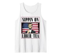 Divertente 4 luglio Sippin On Liber-Tea Liberty Independence Canotta
