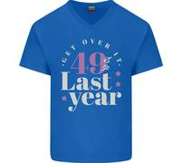 Divertente 50th Compleanno 49 Is So Ultimo Anno Uomo Scollo A V Cotone T-Shirt
