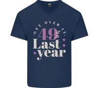 Divertente 50th Compleanno 49 Is So Ultimo Anno Uomo Scollo A V Cotone T-Shirt
