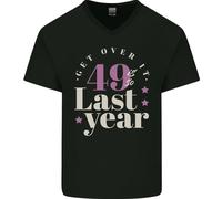 Divertente 50th Compleanno 49 Is So Ultimo Anno Uomo Scollo A V Cotone T-Shirt