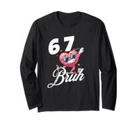 Divertente 6 7 Bruh Valentine Cuore Maglia a Manica