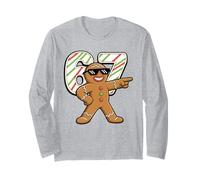 Divertente 6 7 Six Seven 67 Meme Gingerbread Man Christmas Maglia a Manica