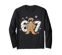 Divertente 6 7 Six Seven Meme Gingerbread Man Natale Maglia a Manica
