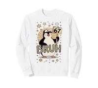 Divertente 67 Bruh Penguin Kindergarten Joke Six Seven Brain Rot Felpa