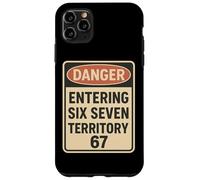 Divertente 67 Segno di pericolo Sei sette meme numero virale gergale giovanile Custodia per iPhone 11 Pro Max