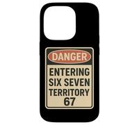 Divertente 67 Segno di pericolo Sei sette meme numero virale gergale giovanile Custodia per iPhone 14 Pro