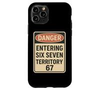 Divertente 67 Segno di pericolo Sei sette meme numero virale gergale giovanile Custodia per iPhone 11 Pro