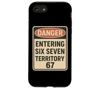 Divertente 67 Segno di pericolo Sei sette meme numero virale gergale giovanile Custodia per iPhone SE (2020) / 7/8