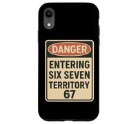 Divertente 67 Segno di pericolo Sei sette meme numero virale gergale giovanile Custodia per iPhone XR