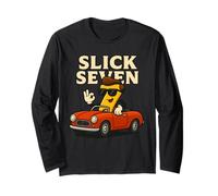Divertente 67 Six-Seven Meme Matching Slick Seven Wordplay Design Maglia a Manica