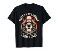 Divertente 99 Percentuale di probabilità non importa Ape Gorilla Donne Uomini Maglietta