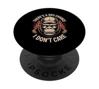 Divertente 99 Percentuale di probabilità non importa Ape Gorilla Donne Uomini PopSockets PopGrip Adesivo