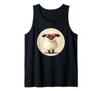 Divertente a forma di cuore occhiali da sole pecore Costume Canotta