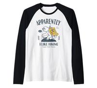 Divertente a Quanto pare, Mi Piace Fare Escursioni Bradipo Escursionistico Maglia con Maniche Raglan