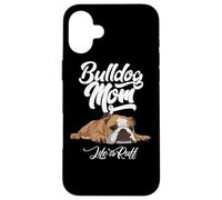 Divertente abbigliamento Bulldog inglese Bulldog Mom Life Is Ruff Custodia per iPhone 16 Plus