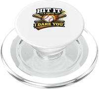Divertente abbigliamento da baseball lanciatore Hit I Dare You Baseball PopSockets PopGrip per MagSafe