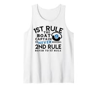 Divertente Abbigliamento Nautico Il Capitano della Barca mai Sbagliato Design Canotta
