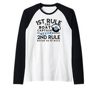 Divertente Abbigliamento Nautico Il Capitano della Barca mai Sbagliato Design Maglia con Maniche Raglan