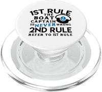 Divertente abbigliamento nautico il capitano della barca mai sbagliato design PopSockets PopGrip per MagSafe