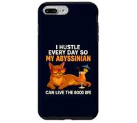 Divertente abissino I Hustle Every Day Gatto Mamma Papà Custodia per iPhone 7 Plus/8 Plus