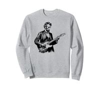 Divertente Abraham Lincoln che suona la chitarra elettrica Felpa