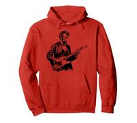 Divertente Abraham Lincoln che suona la chitarra elettrica Felpa con Cappuccio