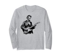 Divertente Abraham Lincoln che suona la chitarra elettrica Maglia a Manica