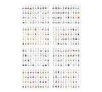 Divertente adesivo con parole inglesi multifunzionali, etichette adesive per vocabolario per scuola prescolare, scuola materna, studio portatile