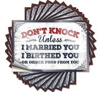 Divertente adesivo per paraurti Don't Knock Unless I Married You, confezione da 10 adesivi per paraurti (6 x 9 cm)