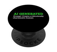 Divertente AI generato crea divertimento umano ridicolmente carismatico PopSockets PopGrip Adesivo