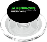 Divertente AI Generato Crea Ridicolmente Muscolare Palestra Umana PopSockets PopGrip per MagSafe