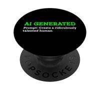 Divertente AI generato Crea un artista umano di talento ridicolo PopSockets PopGrip Adesivo