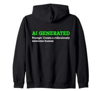 Divertente AI Generato Creare Ridicolamente Fantastico Umano Cool Felpa con Cappuccio