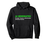 Divertente AI Generato Creare Ridicolamente Fantastico Umano Cool Felpa con Cappuccio