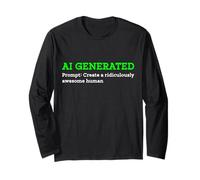 Divertente AI Generato Creare Ridicolamente Fantastico Umano Cool Maglia a Manica