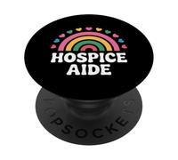 Divertente aiutante dell'ospizio arcobaleno dicendo donne uomini PopSockets PopGrip Adesivo