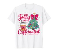 Divertente Albero di Natale Jolly e Caffeina per Le Vacanze al caffè Maglietta