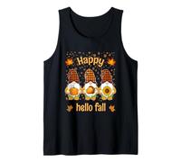 Divertente Albero gnomi Strega Tenendo Zucca Halloween Hello Fall Canotta